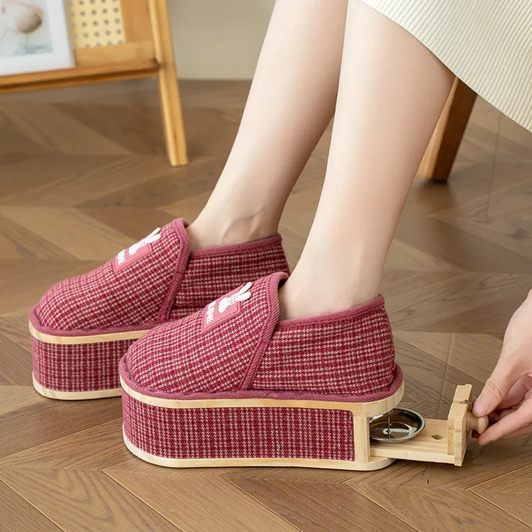 女鞋灸热冬季暖脚居家手脚冰凉怕冷艾草养生鞋艾灸鞋足部艾灸鞋