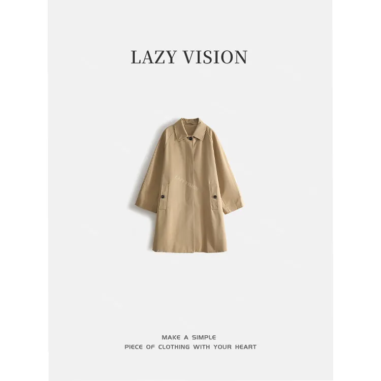 【LAZY VISION 】风衣外套 长89/卡码拍大ZMD-25433@