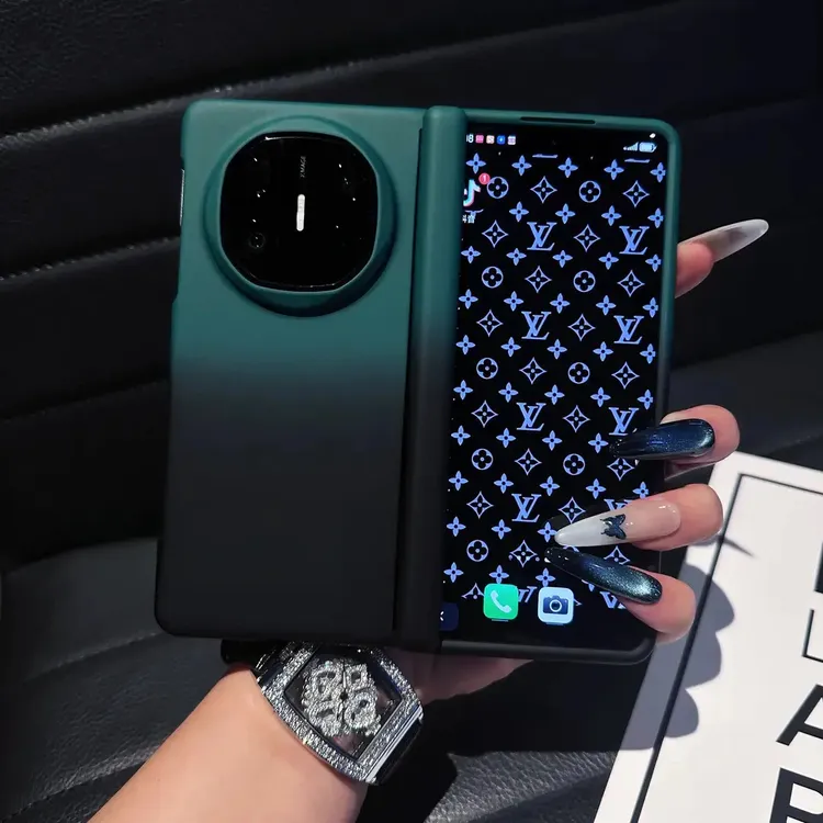 高级感渐变适用华为MateX6磨砂肤感荣耀V5折叠X3全包中轴X5手机壳