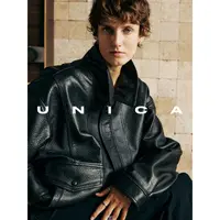 UNICA/摩登都市_紫标欧洲进口泡皮/无涂绵羊皮夹克皮衣外套