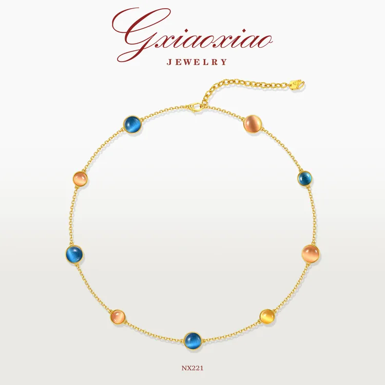 G XIAOXIAO 镀K金 时尚百搭高级感项链 NX221 NX223