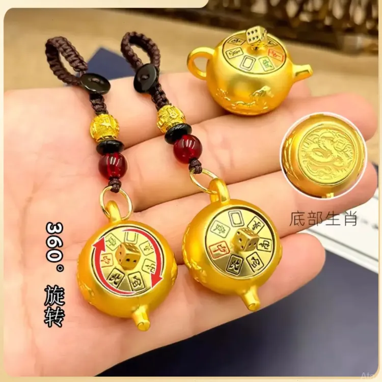 【把把胡神器】生肖女士把把壶手把件马上胡可旋转盖子钥匙扣随身携带麻将神器