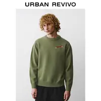 【HOT】UR2025冬季新款男装复古动物刺绣圆领针织衫UMM950017