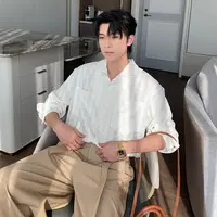 一轩轩轩【风原牧星】秋季轻熟风高级感穿搭男士休闲长袖衬衫10787