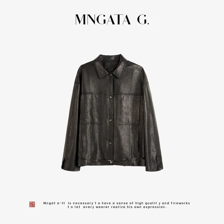 MNGATA G.宫小妍 【手工山羊皮·风华恋】新中式穿搭国风外套5080305