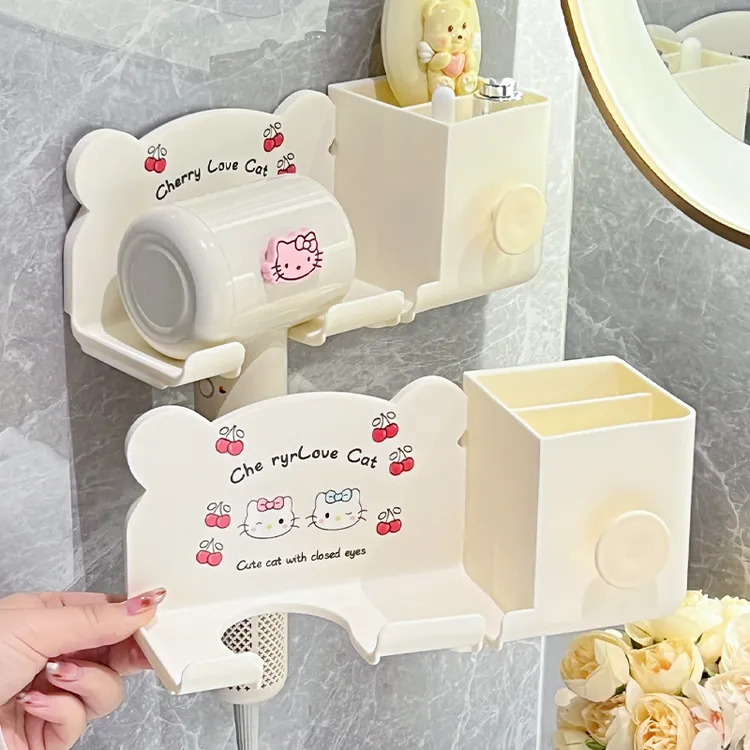 卡通电风吹卫生间吹风机置物架免打孔浴室支架子吹风筒浴室置物架