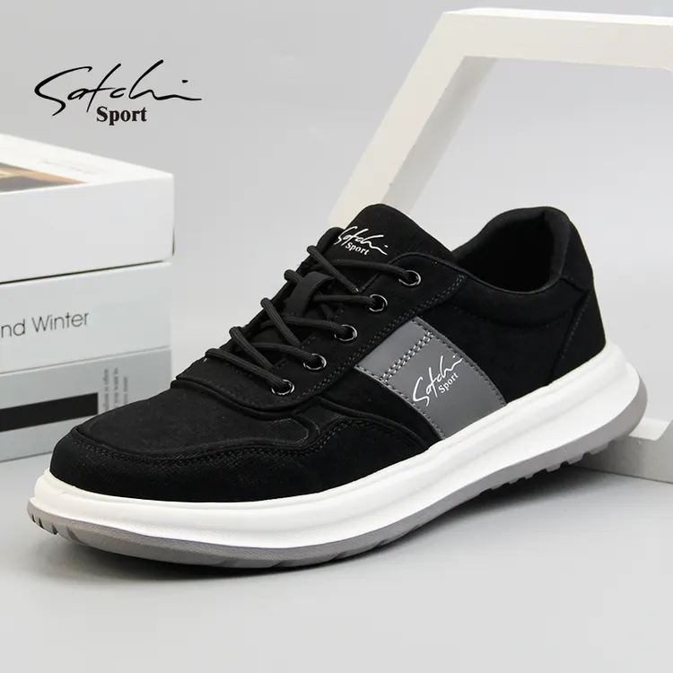 沙驰运动布鞋2025秋季新款男鞋板鞋系带帆布鞋轻质透气男士休闲鞋