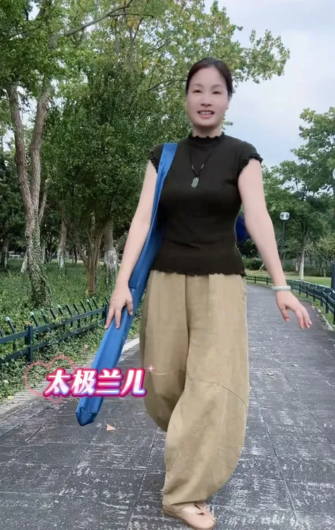 （太极兰儿）苎麻灯笼裤文艺复古棉麻打坐禅修禅意佛系女装