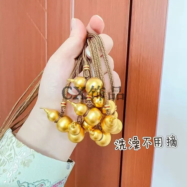 铜合金吊坠 金店同款福禄吊坠磨砂挂坠葫芦项链实心工艺不掉色