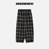 ZHUZHENFEI【文艺线谱】秋冬休闲百搭显瘦宽松阔腿卫裤-Z354009