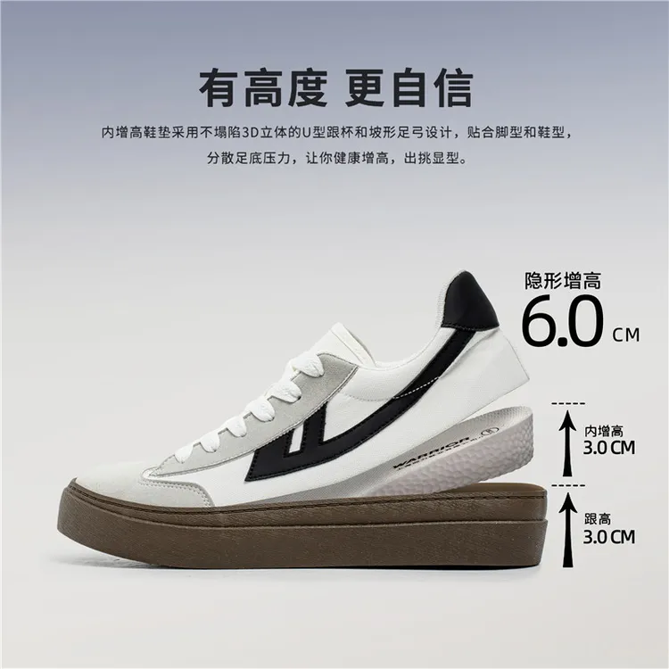 回力男鞋2025春夏新款潮流经典百搭休闲鞋情侣款时尚内增高帆布鞋