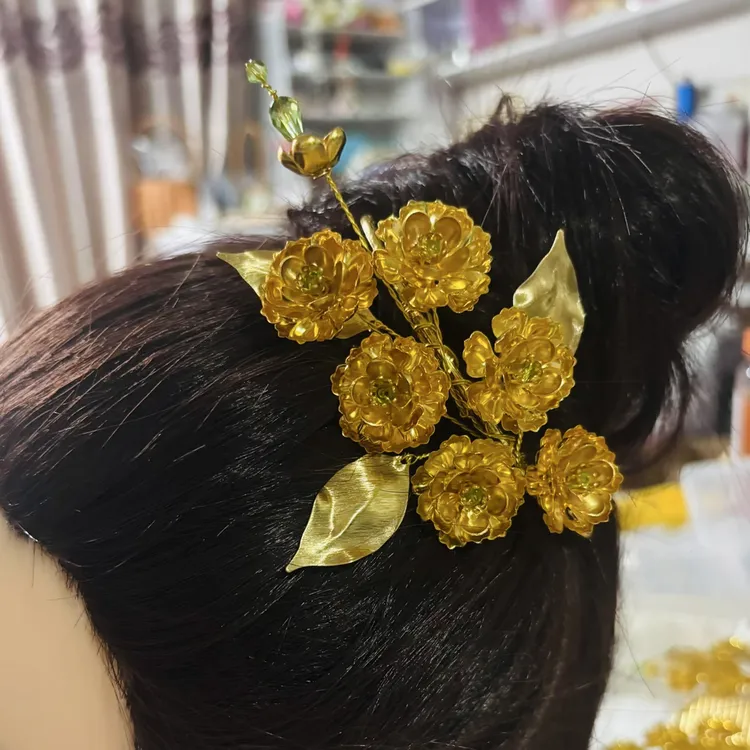 爆款泰国小金花傣族头花金色
