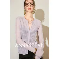 ANNASPEAK云柔般0压裸感高难工艺纹理羊驼绒羊毛/棉质针织开衫女