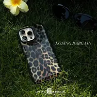 滴胶高级小众氛围感豹纹适用苹果16pro手机壳iPhone15女14新款13