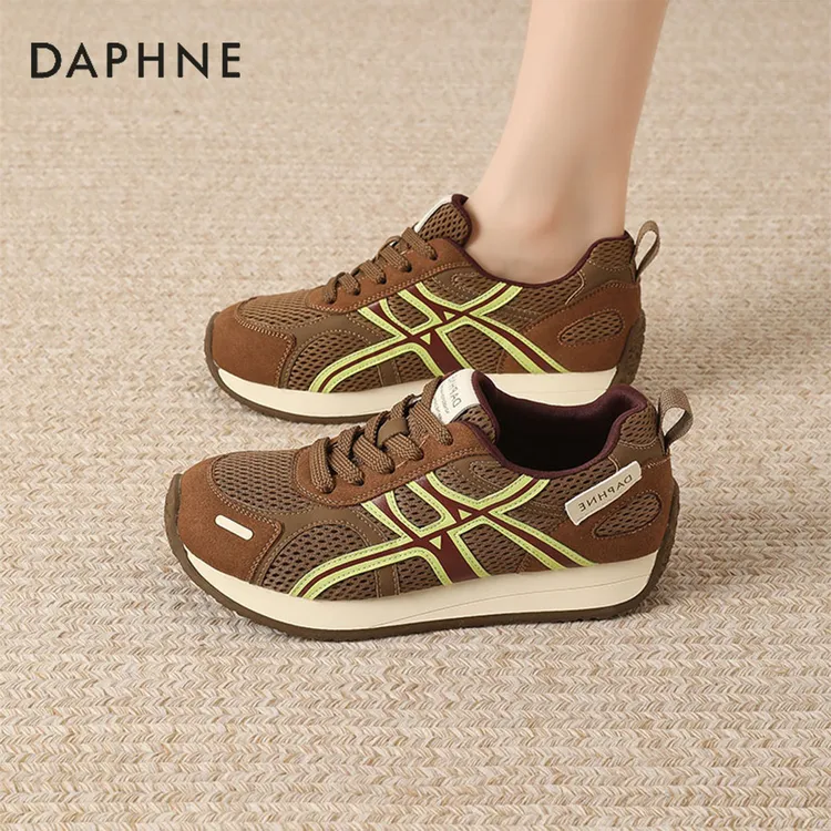 达芙妮复古德训鞋女秋季2025新款透气小众百搭休闲阿甘鞋配阔腿裤