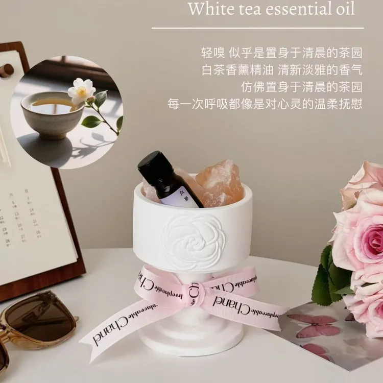 【新疆包邮】欧式山茶花晶石扩香石香薰摆件礼盒客厅卧室香氛香薰
