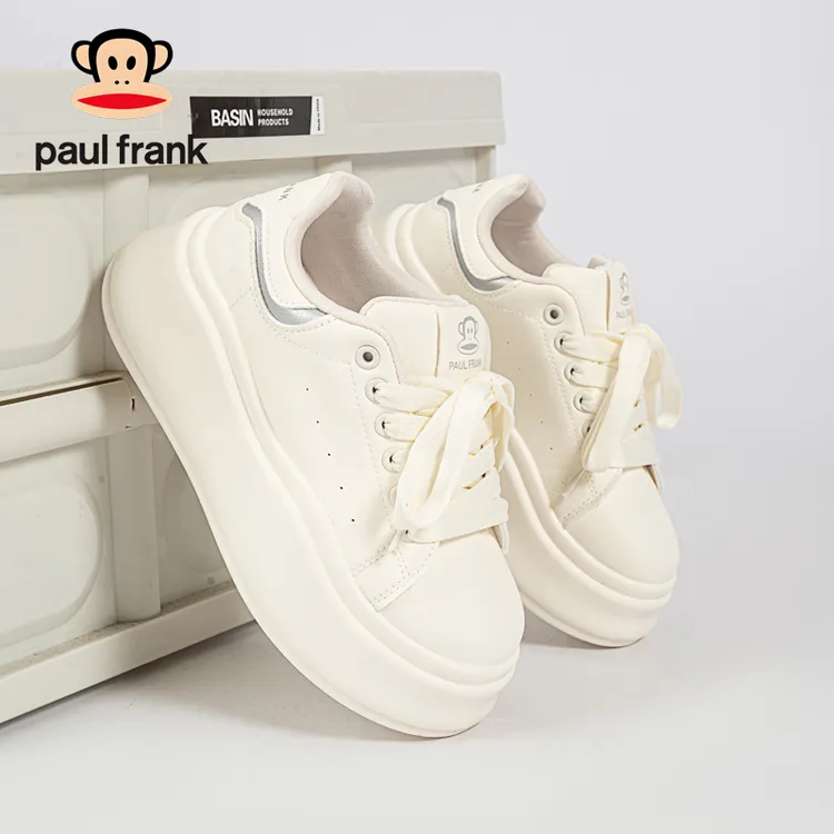 大嘴猴厚底时尚小白鞋女2025新款秋季增高元素休闲鞋时尚百搭板鞋