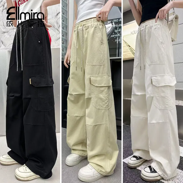 9074女童工装裤秋夏儿童长裤运动裤宽松2025新款洋气大童裤子潮流