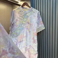 疏影-新中式夏季新款气质女装长款老料遮肉显瘦连衣裙