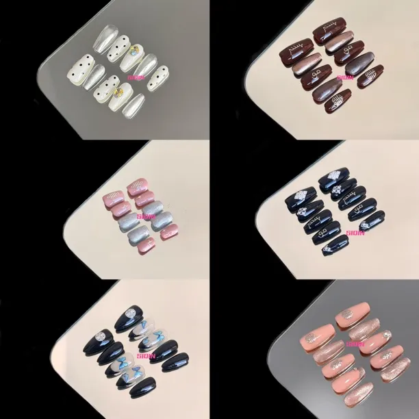 SIQIN--蒙古元素民族风穿戴甲穿戴式纯手工裸色显白百搭简约指甲