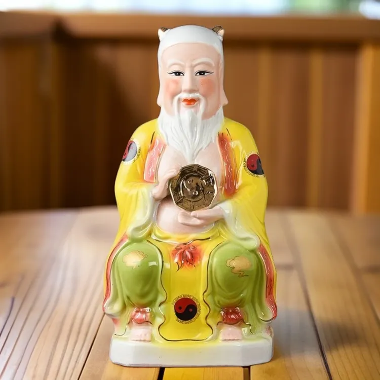 陶瓷人祖神像伏羲大帝人祖陶瓷佛像摆件装饰品摆件