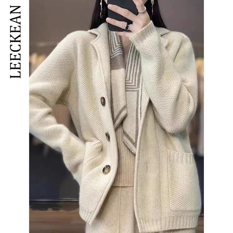 【尖货甄选】轻奢气质针织开衫女2025秋冬新款时尚宽松显瘦毛衣外套