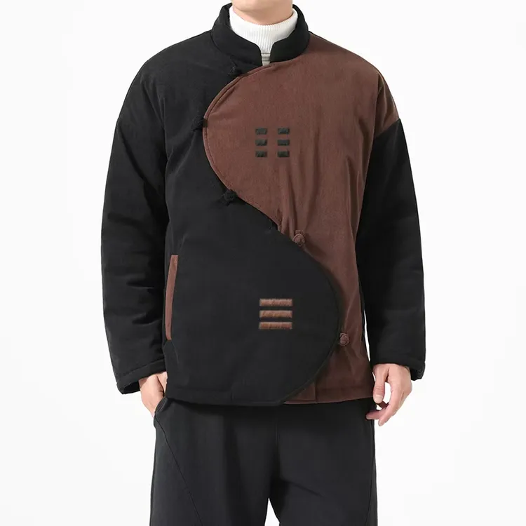 中国风冬季新款加厚保暖男士外套新中式复古休闲棉服大码宽松唐装