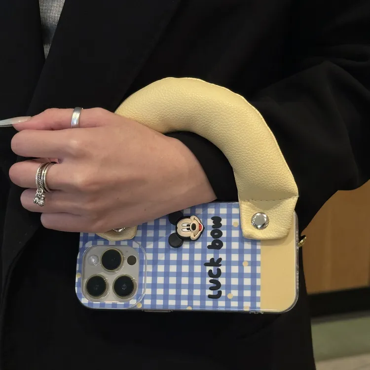 欧克里里luck蓝格米奇黄把手适用苹果16手机壳华为vivo小米15oppo