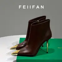 【现货】尖头短靴2025秋冬新款女士细跟高级感不累脚绝美高跟鞋3996