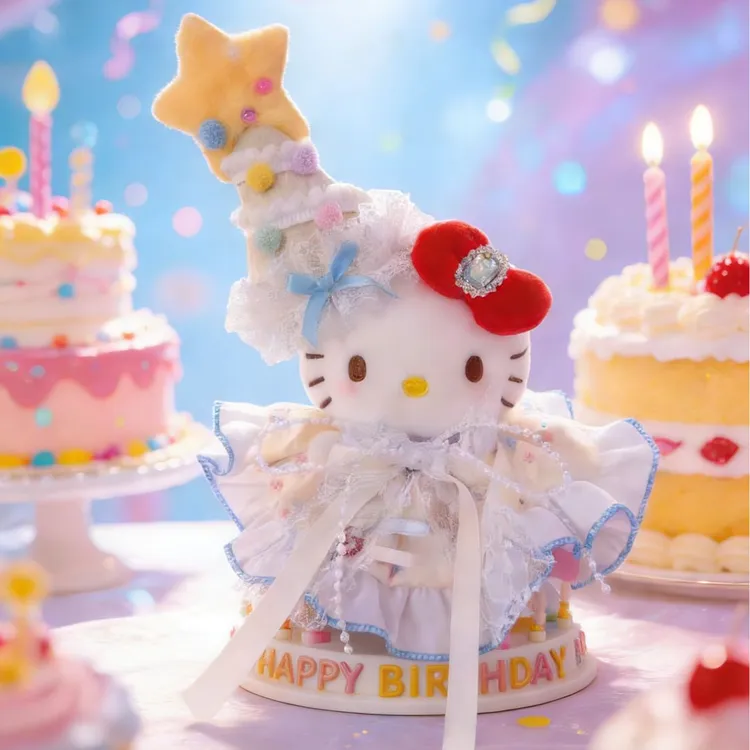 【送礼品袋】正版三丽鸥hellokitty生日派对情人节礼物毛绒挂件
