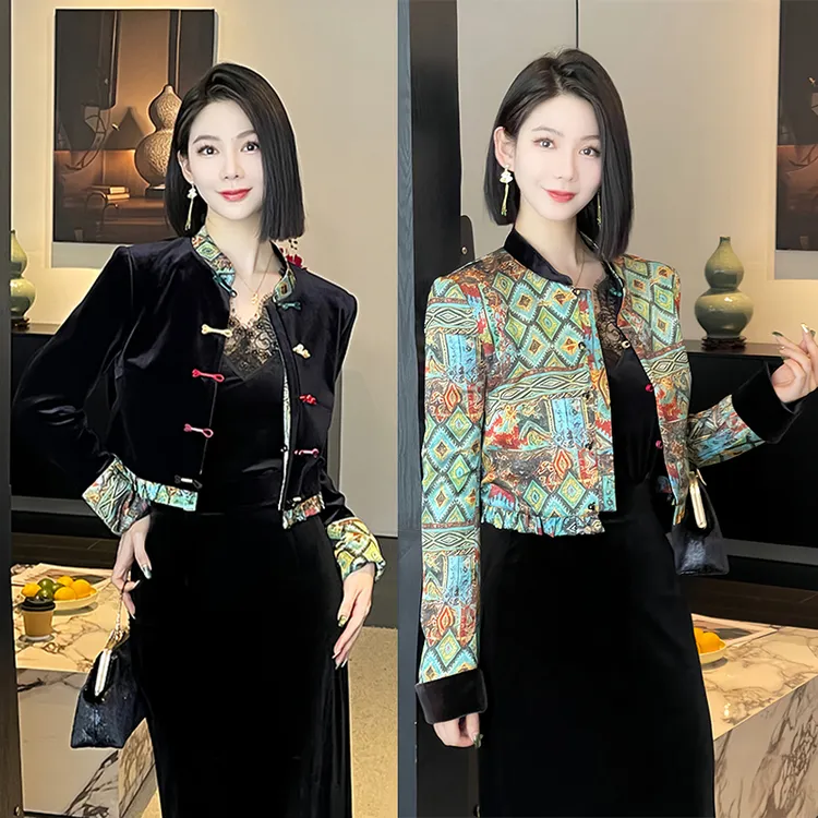 格娜2025秋季新款中国风外穿女款爆款2025新款外套正反两穿女套装