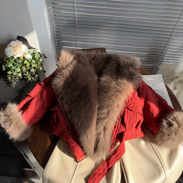 女童冬季毛毛外套加绒加厚2025冬季新款洋气时尚韩版夹克25461