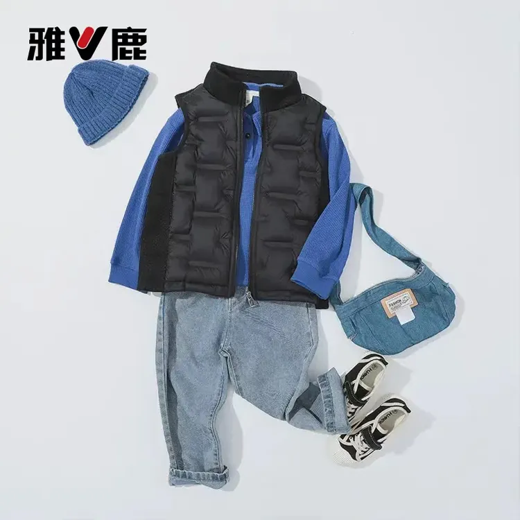 雅鹿儿童羽绒服反季羽绒马甲男童女童外穿保暖萌娃冬装DD101