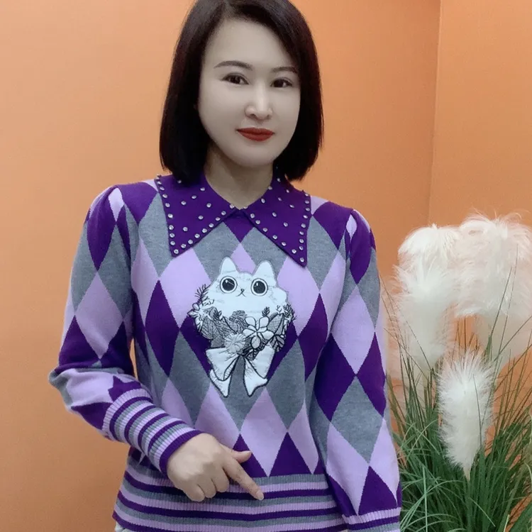 378新款秋冬百搭针织毛衣衫