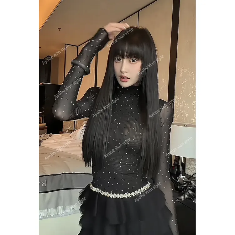 【AYOBE】小贤  晚宴舞会波点网纱气质重工连衣裙
