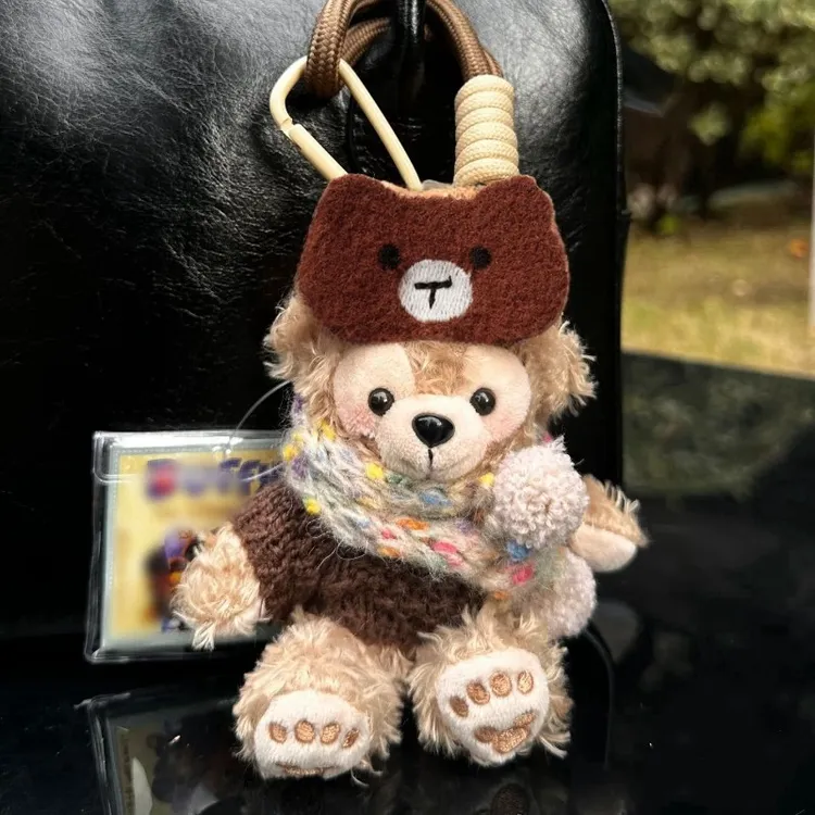 可爱棕雪莉玫达菲熊包挂件装饰毛绒玩偶公仔汽车钥匙扣情侣礼物LX
