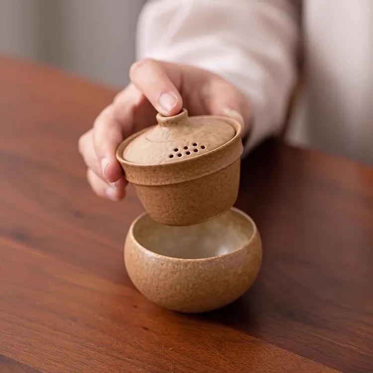 一人独饮快客杯旅行一人专用茶具套装一壶一杯便携包装茶杯陶瓷