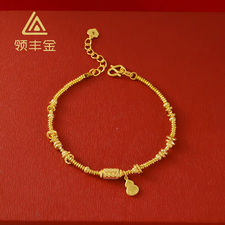 领丰金 5G黄金碎金小蛮腰葫芦手链 黄金按克卖ZJS036 原料金条#ZJ
