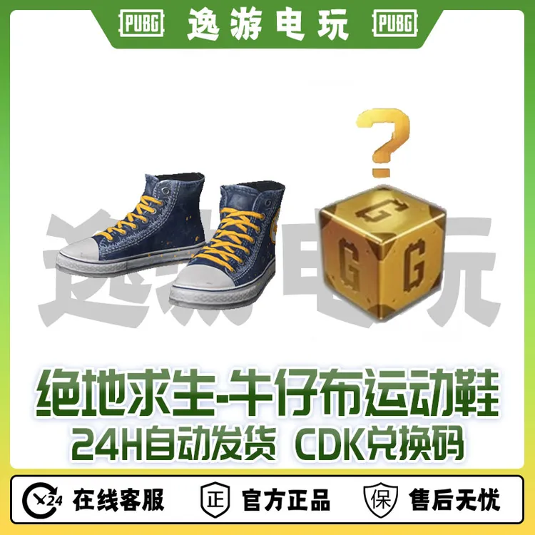 steam绝地求生PUBG牛仔布运动鞋+幸运gb宝箱游戏充值