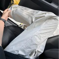 夏季打孔透气速干裤男女同款拼接薄款凉感冰丝裤直筒宽松休闲长裤