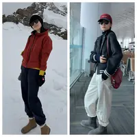 无垠海岸20010【少女峰】棉绒一体卫裤