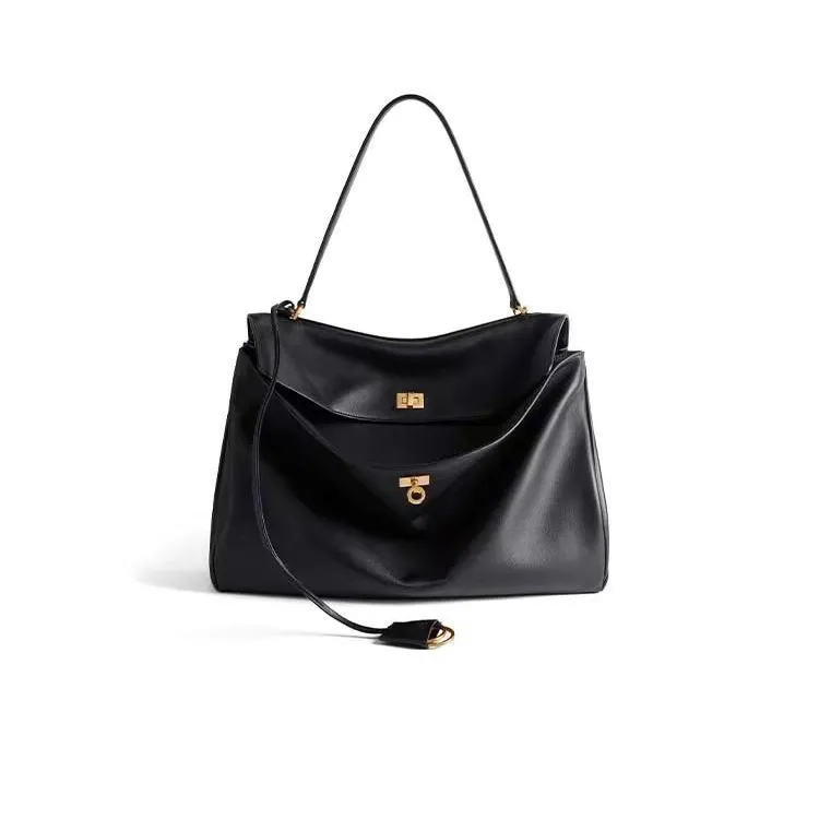 2024新款包包层牛皮Rodeo托特包高级感小众大容量真皮女包跨境