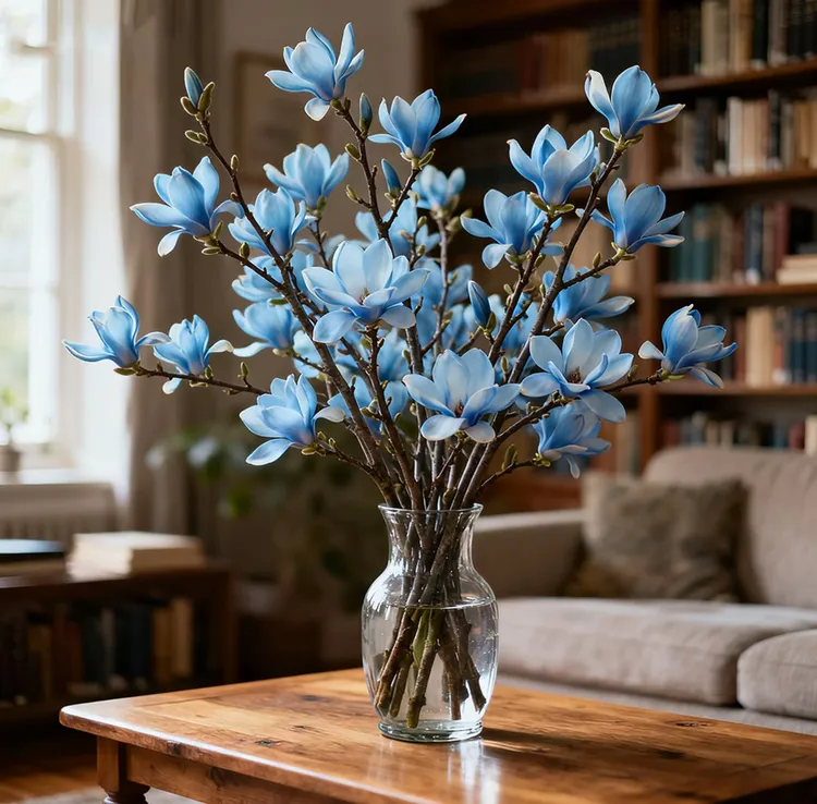 网红干枝水培浓香玉兰枝遇水开花现切鲜发好养玉兰花水养耐寒耐热