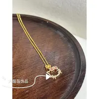 铜合金项链 镂空猫咪新中式项链-5196