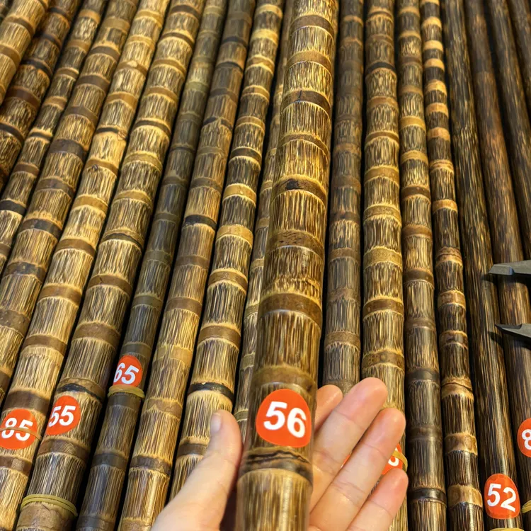 带防滑胶垫实心竹龙血金丝竹金丝竹武术棍齐眉棍竹子棍子竹杖