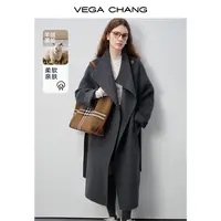 VEGACHANG【灰调奢感】大衣女2025新款秋冬慵懒高级感款外套0253LW
