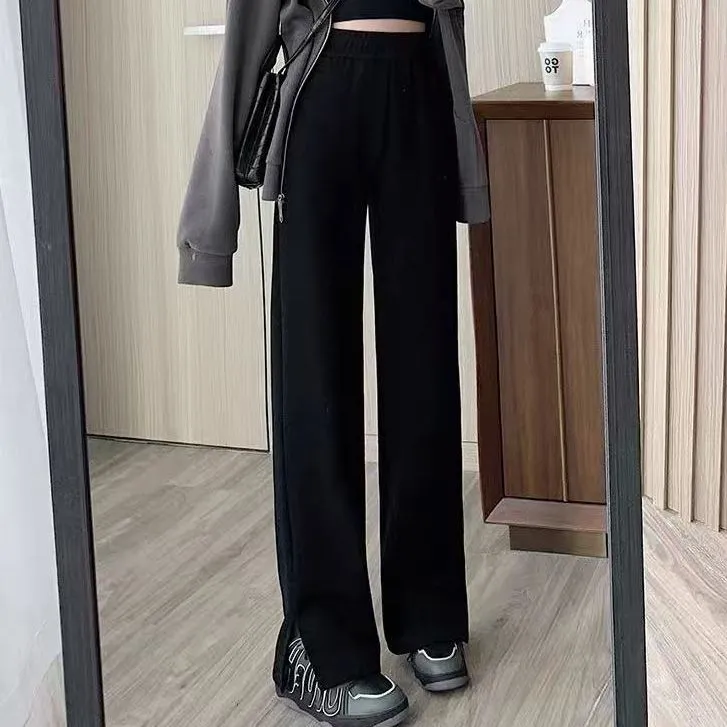 【小巧定制】XQ2655秋季新款休闲显瘦百搭窄版裤大码女装