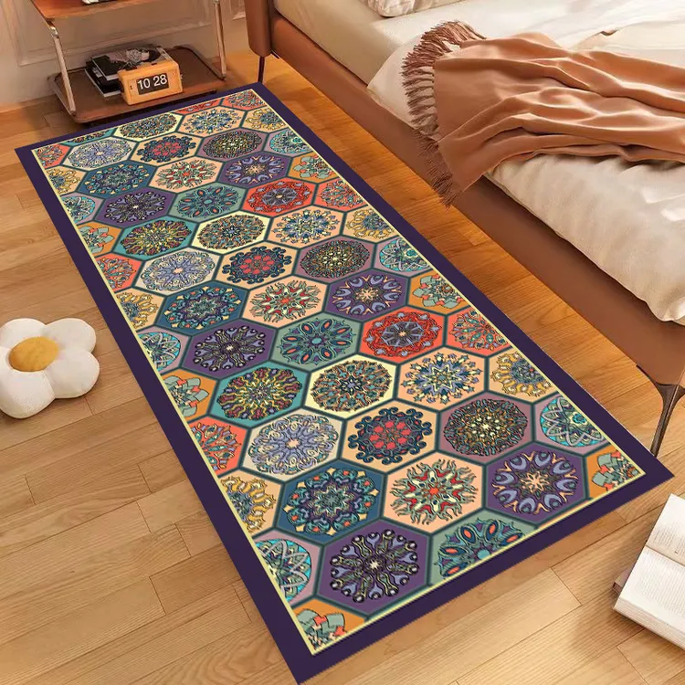美式家用卧室床边地毯柔软舒适床尾垫飘窗阳台地垫门厅走廊脚垫
