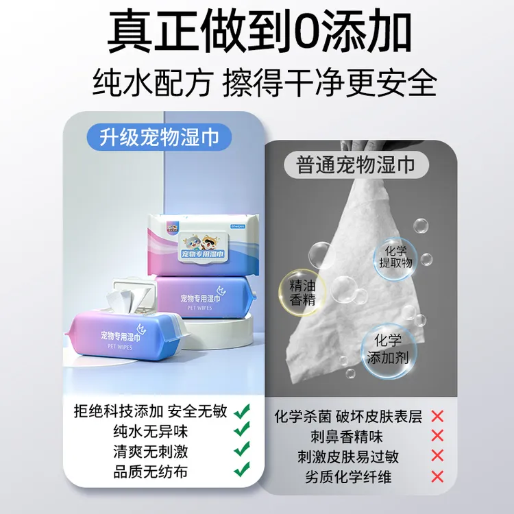专用湿巾纸宠物幼猫免洗澡手套湿纸巾擦屁清洁抑菌小狗应激猫玩具