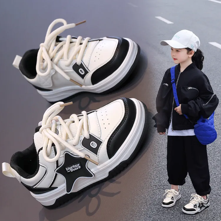 儿童运动鞋2025春季新款百搭韩系女童户外鞋子透气春款男童小白鞋
